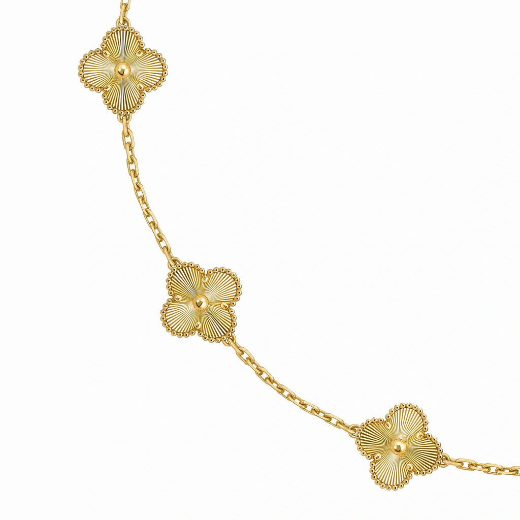 Vintage Alhambra Ten Clover Sunburst Necklace