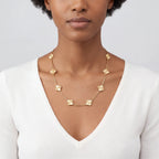 Vintage Alhambra Ten Clover Sunburst Necklace