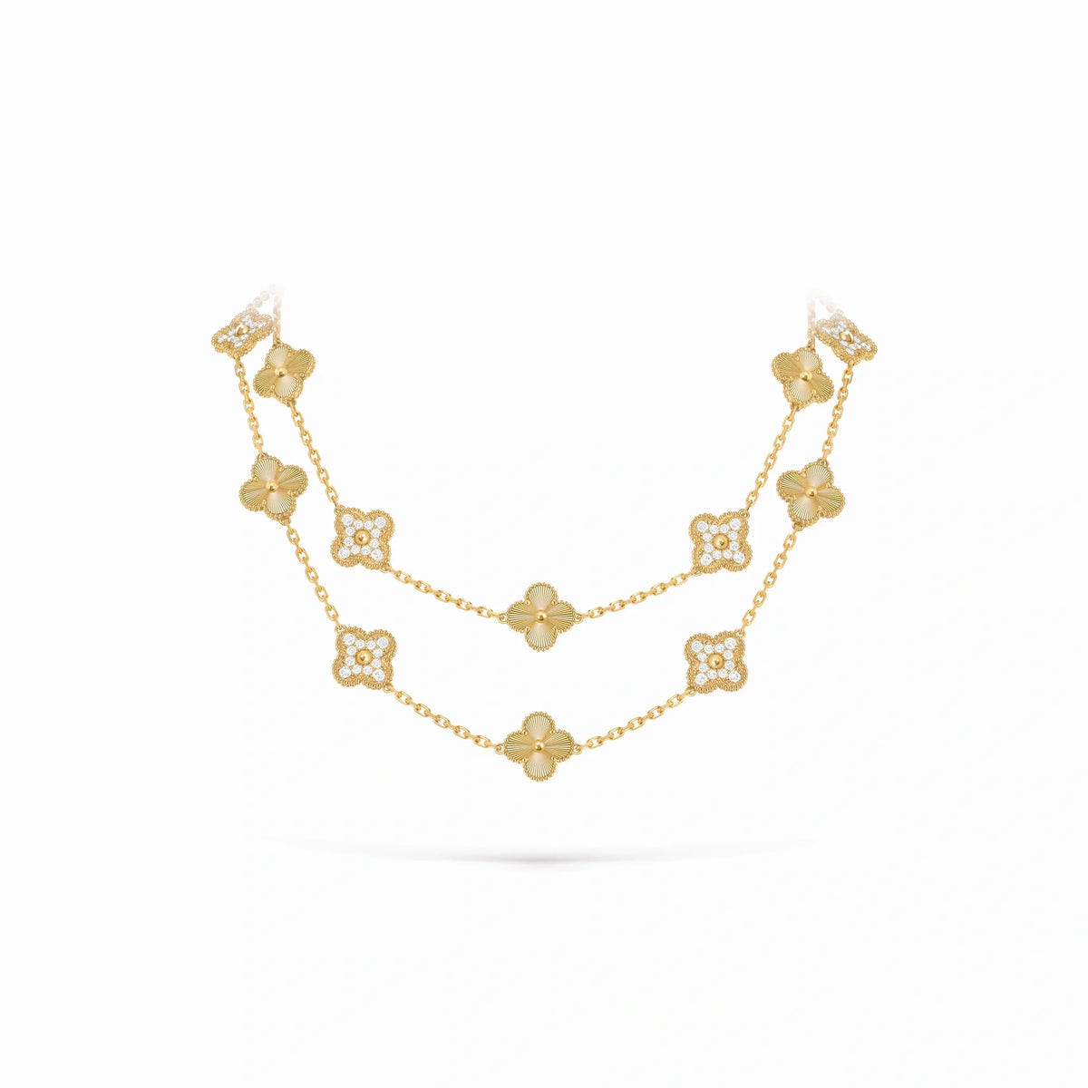 Vintage Alhambra Twenty Clover Chain Necklace