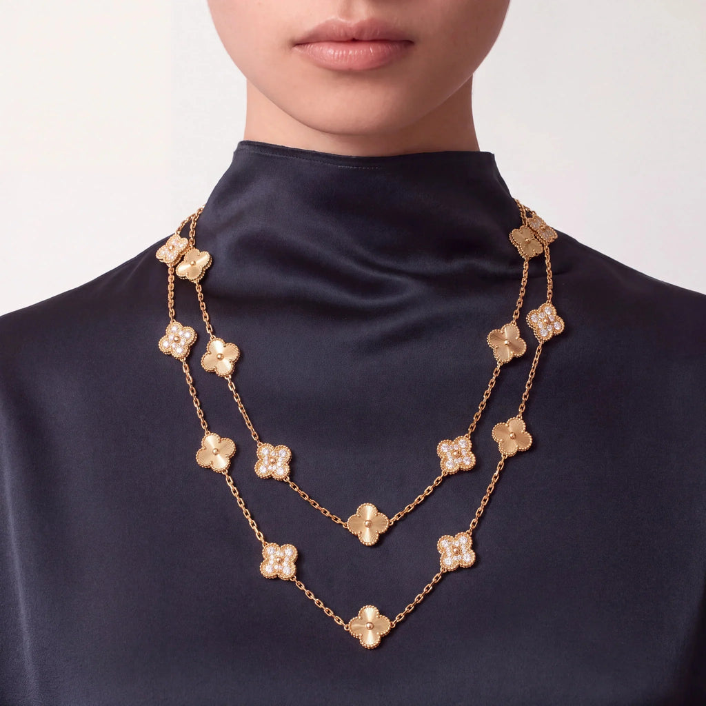 Vintage Alhambra Twenty Clover Chain Necklace