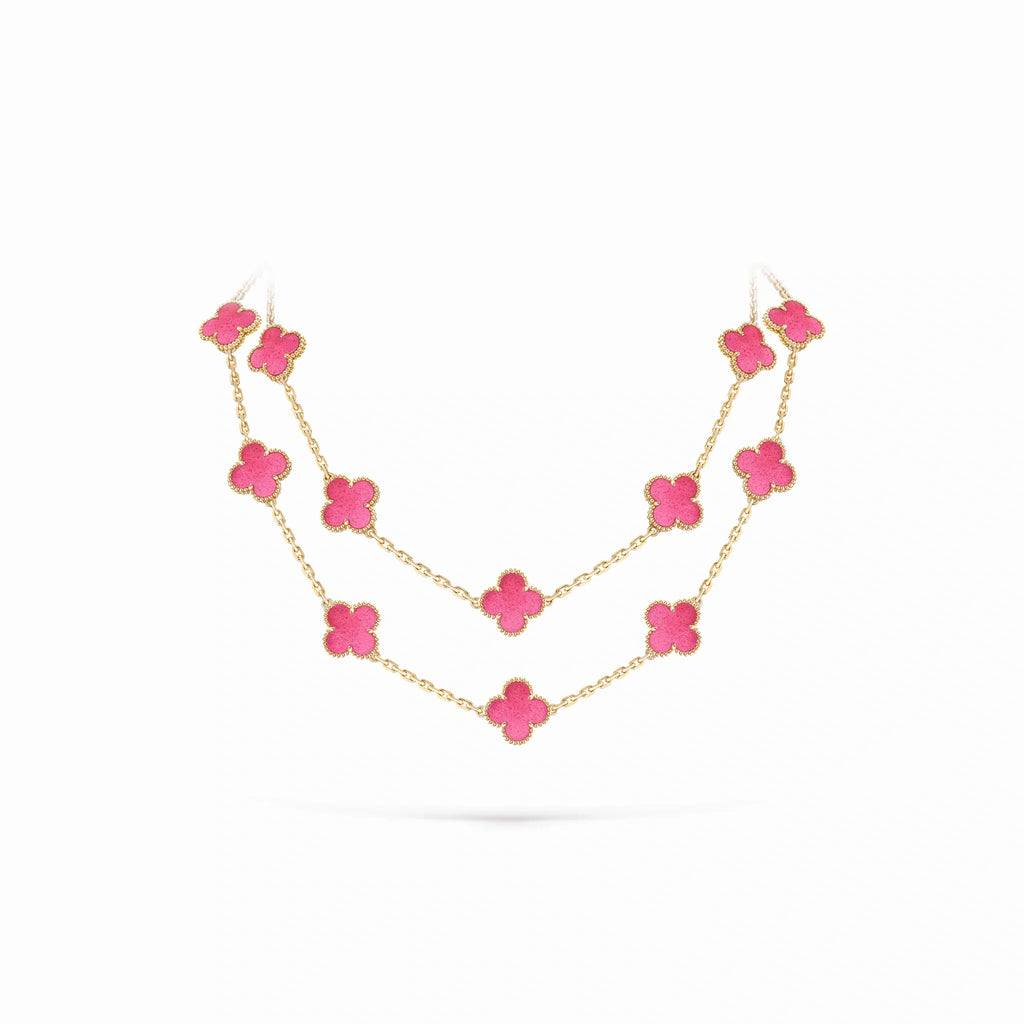 Vintage Alhambra Twenty Clover Layering Necklace