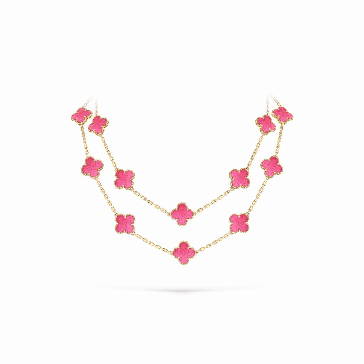 Vintage Alhambra Twenty Clover Layering Necklace