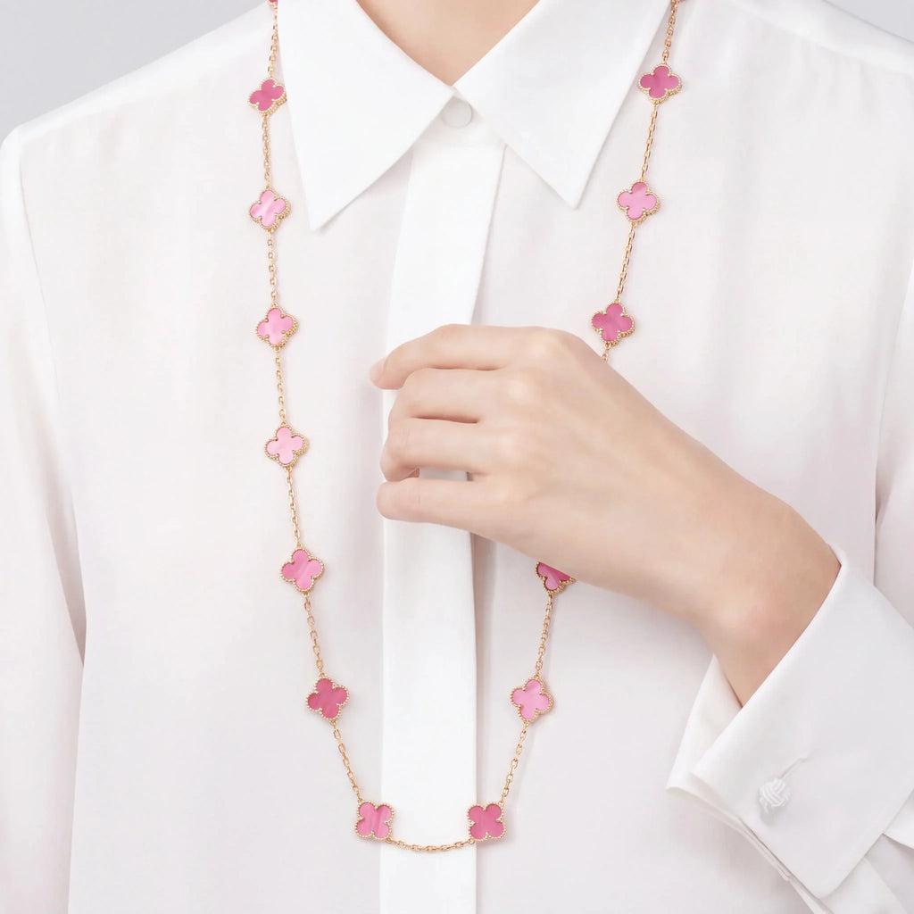 Vintage Alhambra Twenty Clover Layering Necklace
